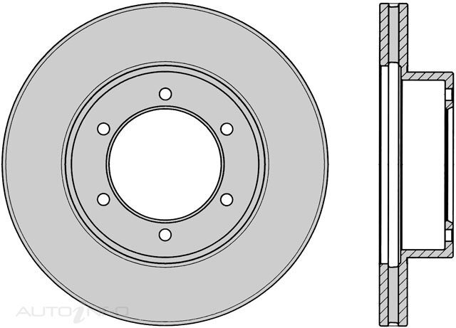 1X PROTEX Rotor - Front For TOYOTA 4 RUNNER RN130R 4D SUV 4WD.