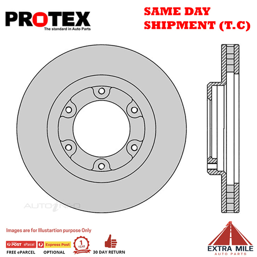 1X PROTEX Rotor - Front For TOYOTA LANDCRUISER FZJ80R 4D SUV 4WD.