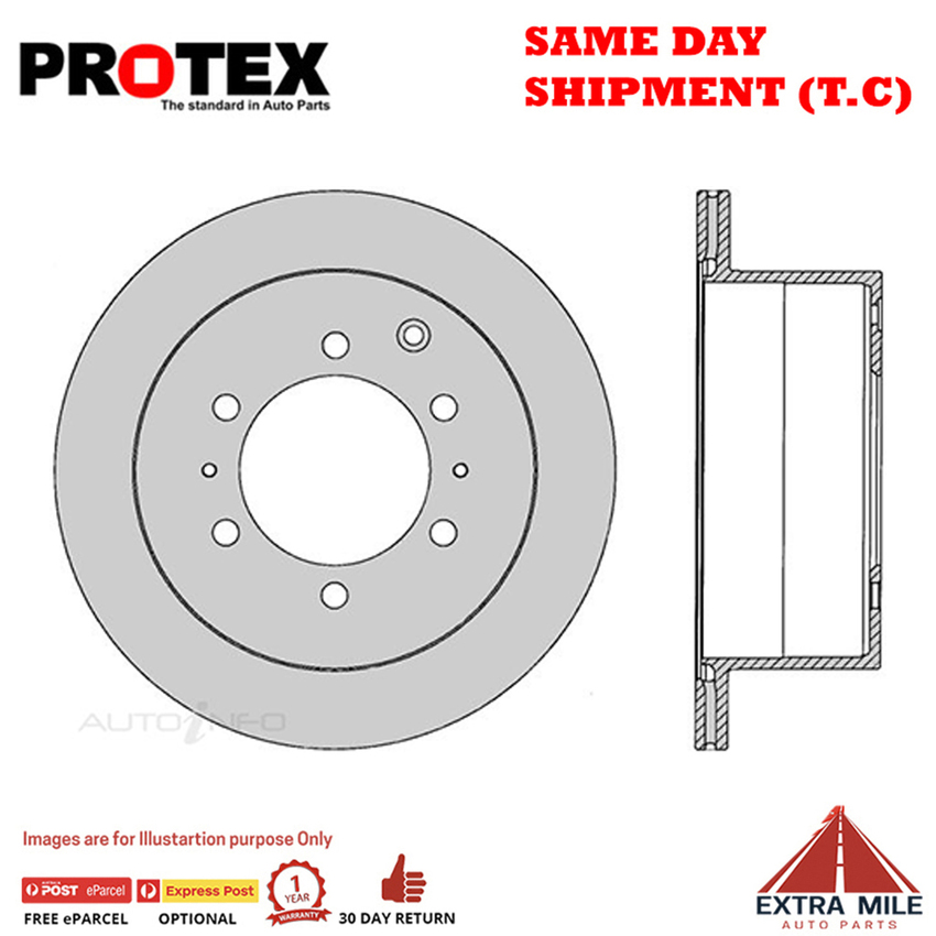 1X PROTEX Rotor - Rear For TOYOTA LANDCRUISER FJ80R 4D SUV 4WD..