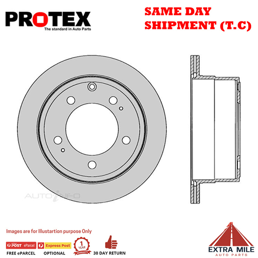 1X *PROTEX* Rotor-REAR For TOYOTA LANDCRUISER FZJ78R 3D Troop CaREARier 4WD