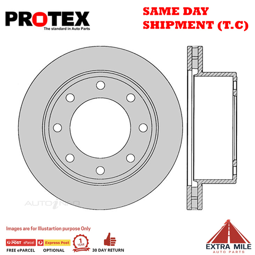 1X PROTEX Rotor - Rear For FORD F250 . 3D Ute 4WD.
