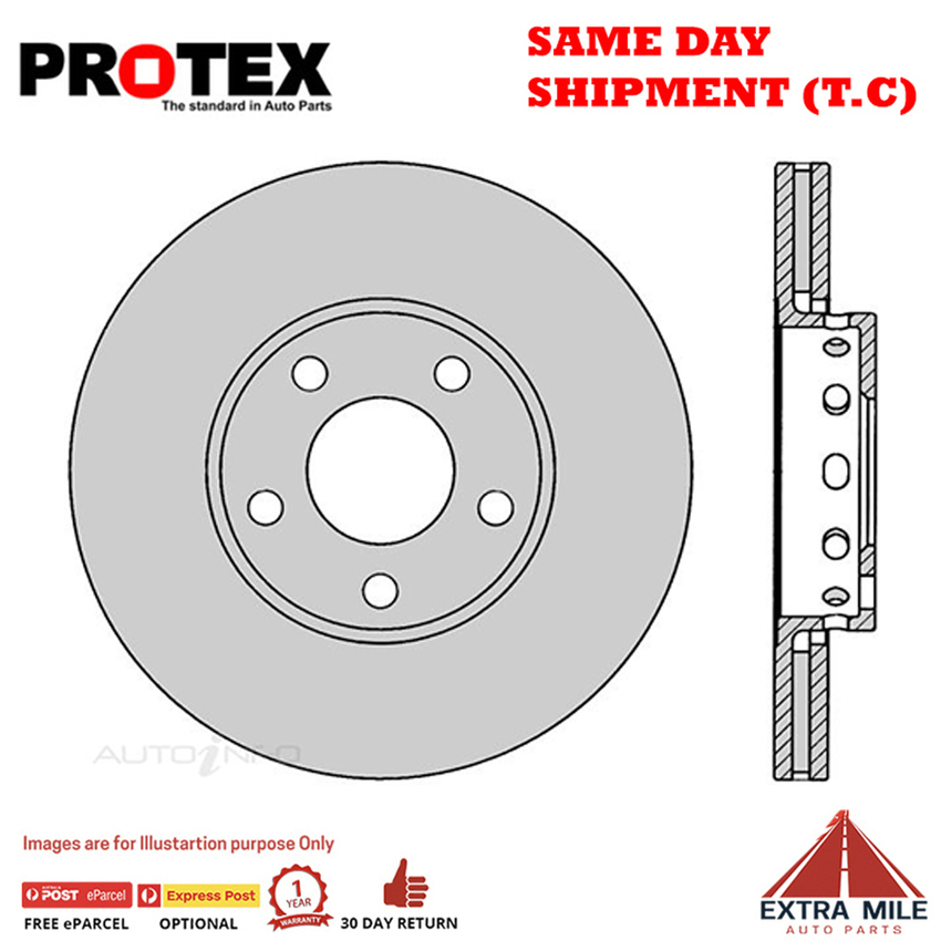 1X PROTEX Rotor - Front For VOLKSWAGEN PASSAT 3B 4D Wgn 4WD.