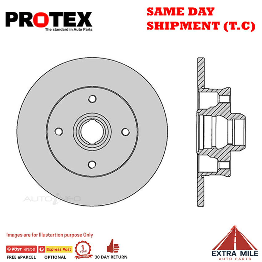 1X PROTEX Rotor - Rear For VOLKSWAGEN GOLF TYPE 4 2D Conv FWD…