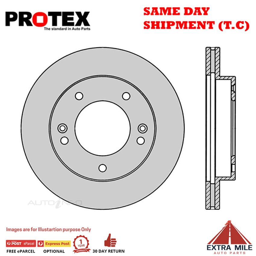 1X PROTEX Rotor - Front For KIA SPORTAGE . 4D SUV 4WD.