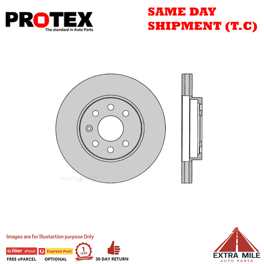 1X PROTEX Rotor - Front For DAEWOO NUBIRA J100, J150 4D Wgn FWD.