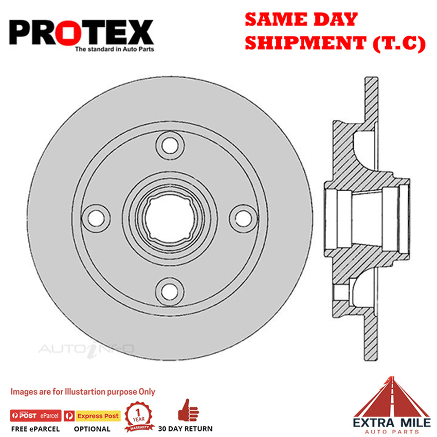 1X PROTEX Rotor - Rear For FORD CAPRI SC 2D Conv FWD..
