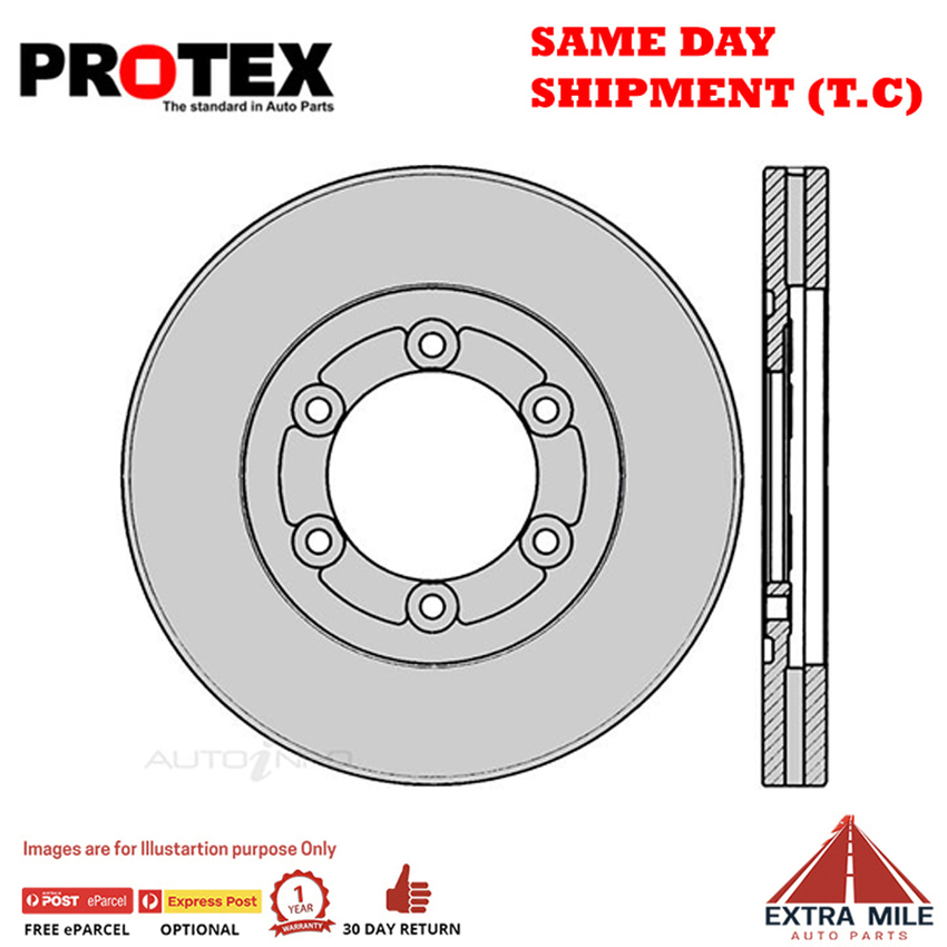 1X PROTEX Rotor - Front For FORD COURIER PC, PD 4D Ute 4WD.