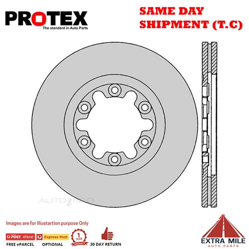 1X PROTEX Rotor - Front For MAZDA B2600 . 2D Ute 4WD.