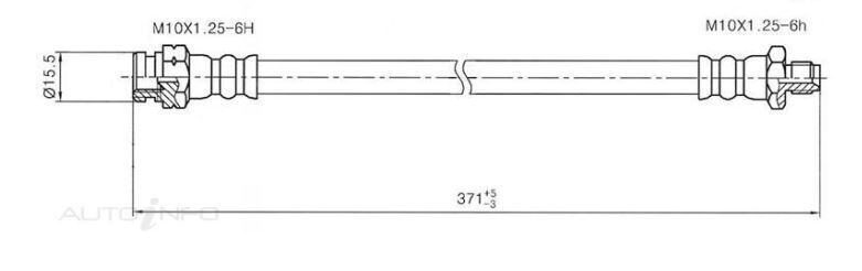 PROTEX Hydraulic Hose - Front For FORD COURIER PA 2D Ute RWD 1978 - 1982