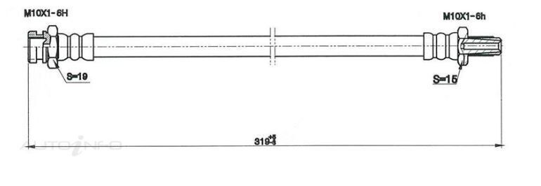 PROTEX Hydraulic Hose - Front For MITSUBISHI SIGMA GH 4D Sdn RWD 1980 - 1982