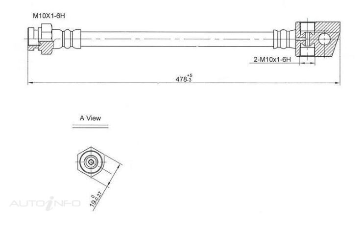 PROTEX Hydraulic Hose - Rear For HOLDEN JACKAROO  2D SUV 4WD 1981 - 1987