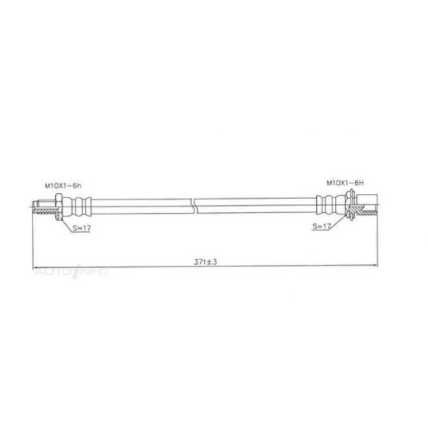 PROTEX Hydraulic Hose - Front For TOYOTA DYNA BU88R 2D Truck 4X2 1988 - 1995
