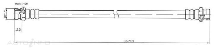 PROTEX Hydraulic Hose - Rear For MITSUBISHI TRITON ME 4D Ute 4WD 1986 - 1988