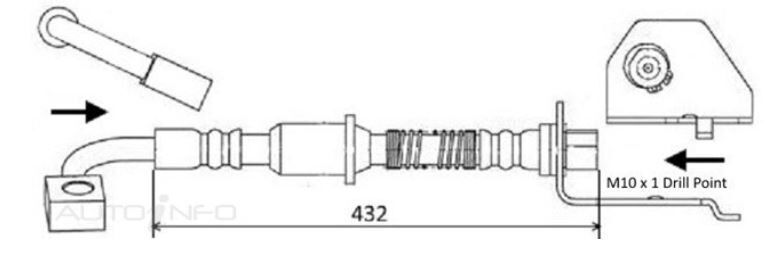 PROTEX Hydraulic Hose - Rear For FORD FAIRLANE BA 4D Sdn RWD 2003 - 2005