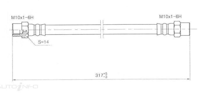 PROTEX Hydraulic Hose - Front For VOLVO 245  4D Wgn RWD 1975 - 1992