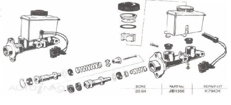 New Brake Master Cylinder For MAZDA 323 BD 2D H/B FWD 1980 - 1985
