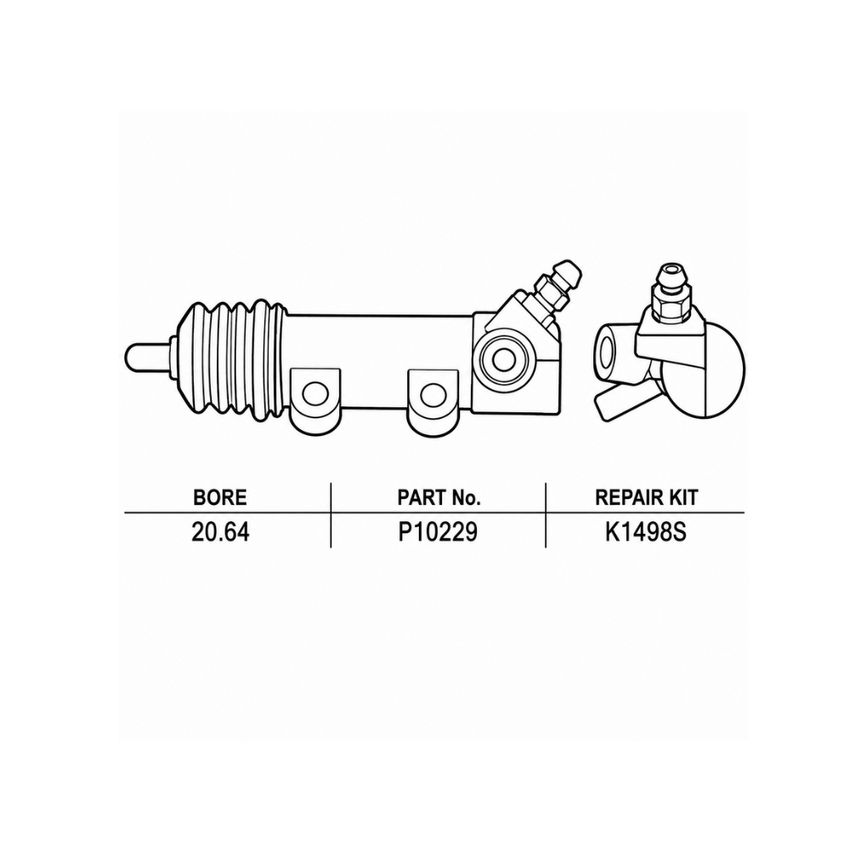 New Clutch Slave Cyl. For TOYOTA CORONA ST150R 1SILU 4 Cyl SPFI 1983 - 1988
