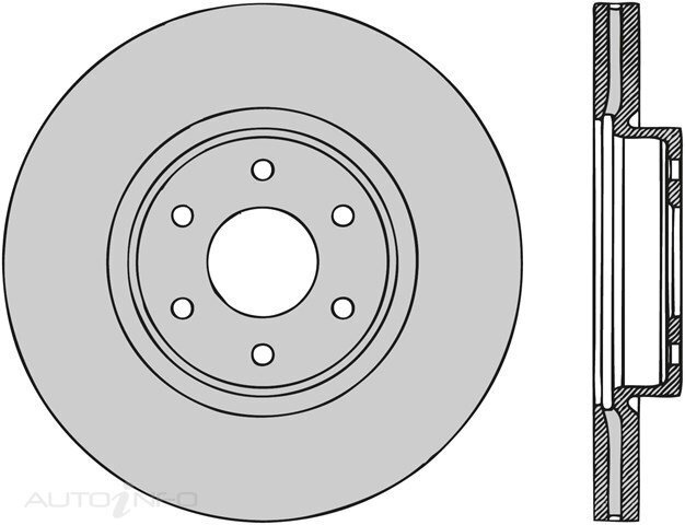 Ultra Perf. Rotor Pair For MERCEDES BENZ X250d 2.3L 2017 -On PDR1291H