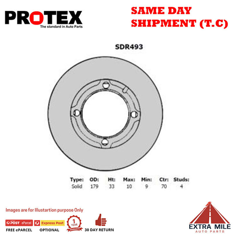 Ultra Select Front Rotor Pair For DAIHATSU HANDIVAN 0.5L 1981 ~ 1986