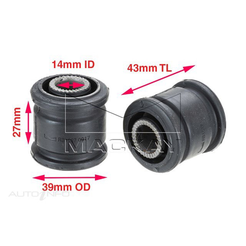 Mackay Trailing Arm Bush Kit Rear For Toyota Camry ACV40R 2006 - 2011 - RBK1027