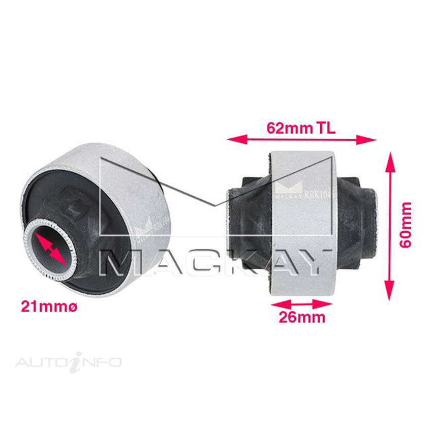 Mackay Control Arm Bush Kit Front Inner Lwr For Toyota Yaris NCP90R 2005 - 2011