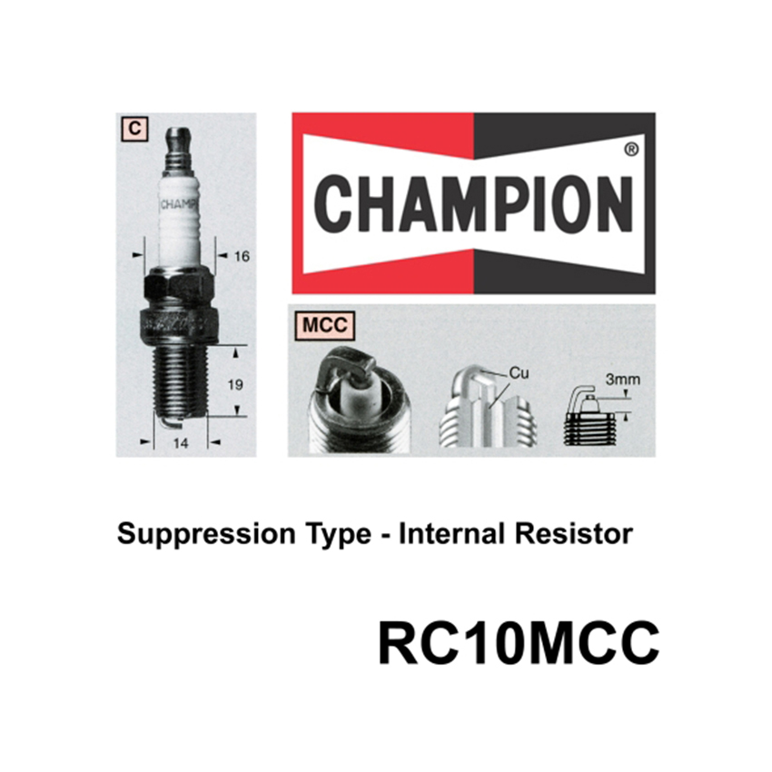 RC10MCC Copper Plus Spark Plug for HOLDEN BARINA TM