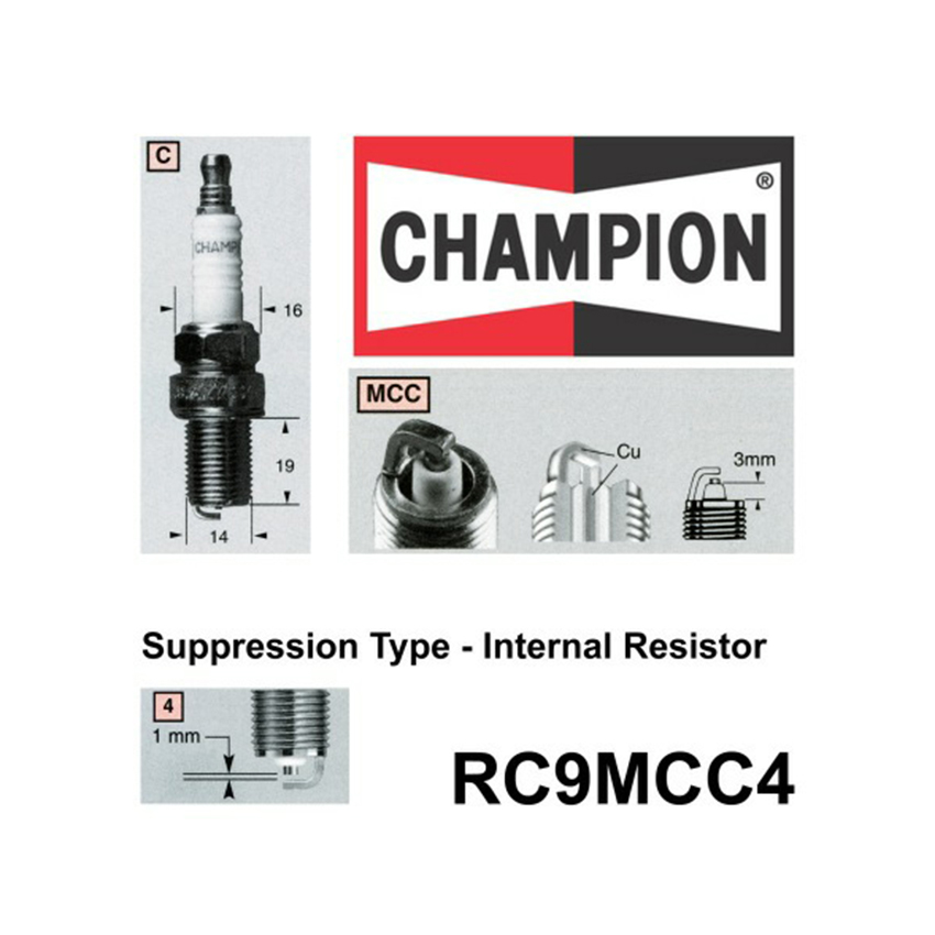 RC9MCC4 Copper Plus Spark Plug for HONDA ACCORD CM CIVIC FD FN TYPE R CR-V RD