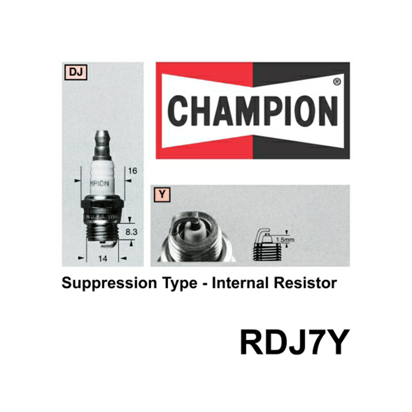 Champion RDJ7Y SPARK PLUG - SMALL ENGINE (872)2