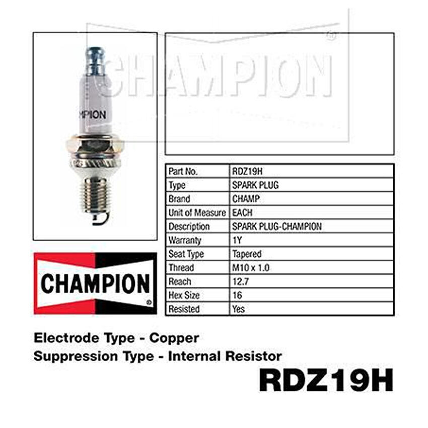 Champion Small Engine Spark Plug - RDZ19H