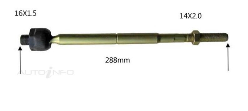 Protex Rack End For Holden Commodore VK 3.3L/5.0L V8 308 (131), 202 BLACK L14
