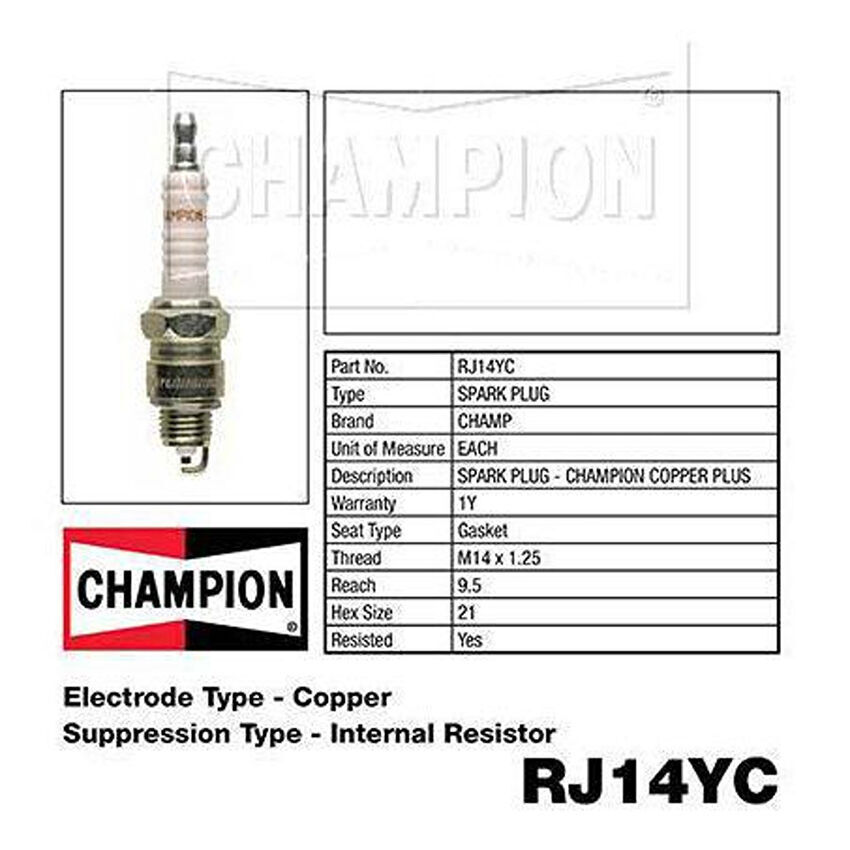 Champion Copper Plus Spark Plug For Chevrolet BEL AIR 4.6L Petrol V8 16V