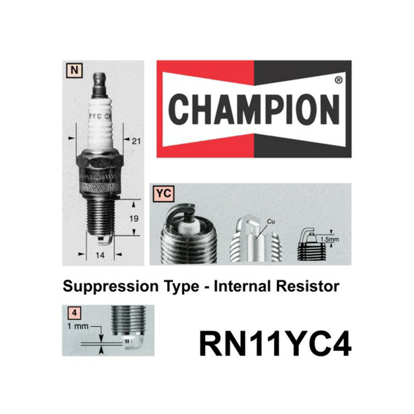 RN11YC4 Copper Plus Spark Plug for HOLDEN BARINA SB