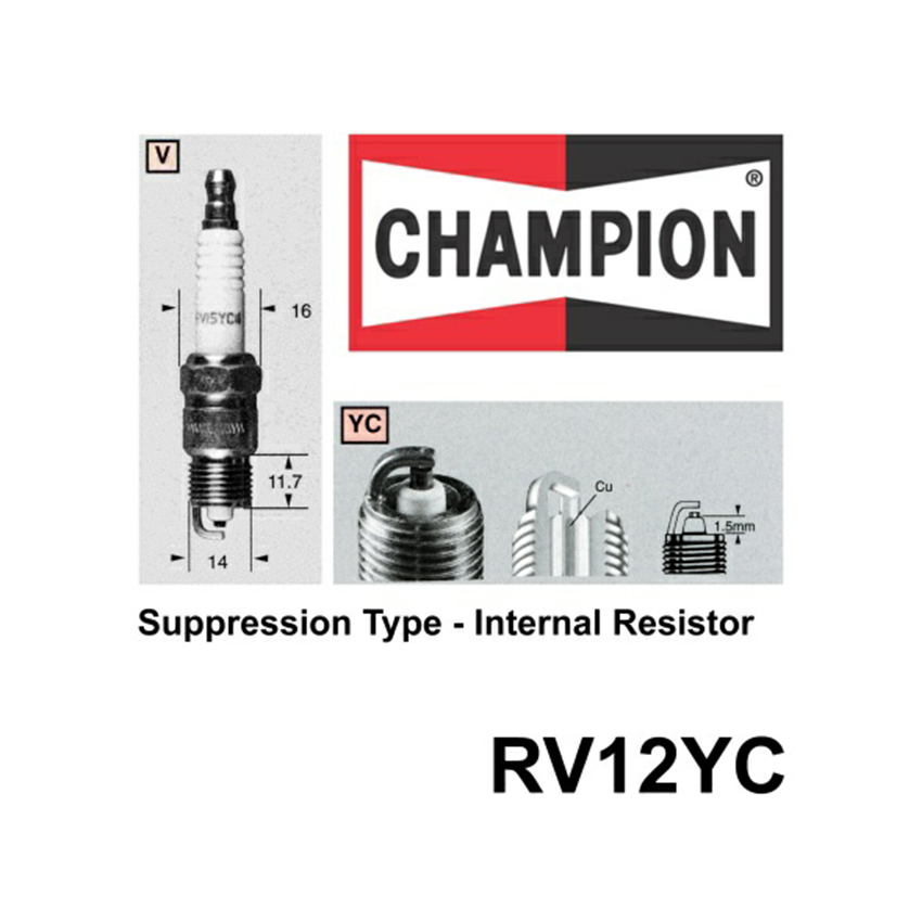 RV12YC Copper Plus Spark Plug for CHEVROLET C-SERIES C10/C20/C30