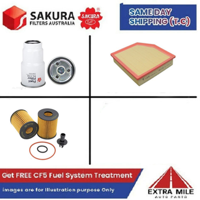 Sakura Filter Kit For Toyota Rav4 ALA49R 2.2L CRD 02/13-on