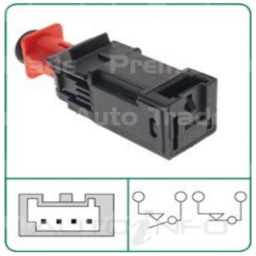 PAT Brake Light Switch For Holden Astra CD,CDX,AH, 1.8L/1.9L/2.0L/2.2L-SLS-020