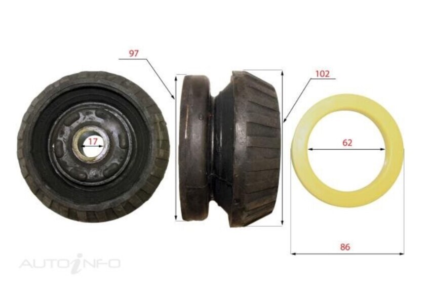 BW Strut Mounting Kit For Holden Calais VE 3.6L/6.0L, VF/VR/VS/VT/VX/VY/VZ V6/V8
