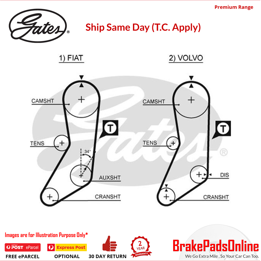 Timing Belt T032 for VOLVO 245 Estate/Combi 245