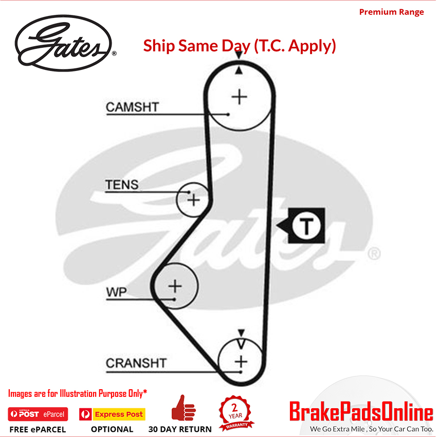 Timing Belt T117 for MAZDA B2000 UF1