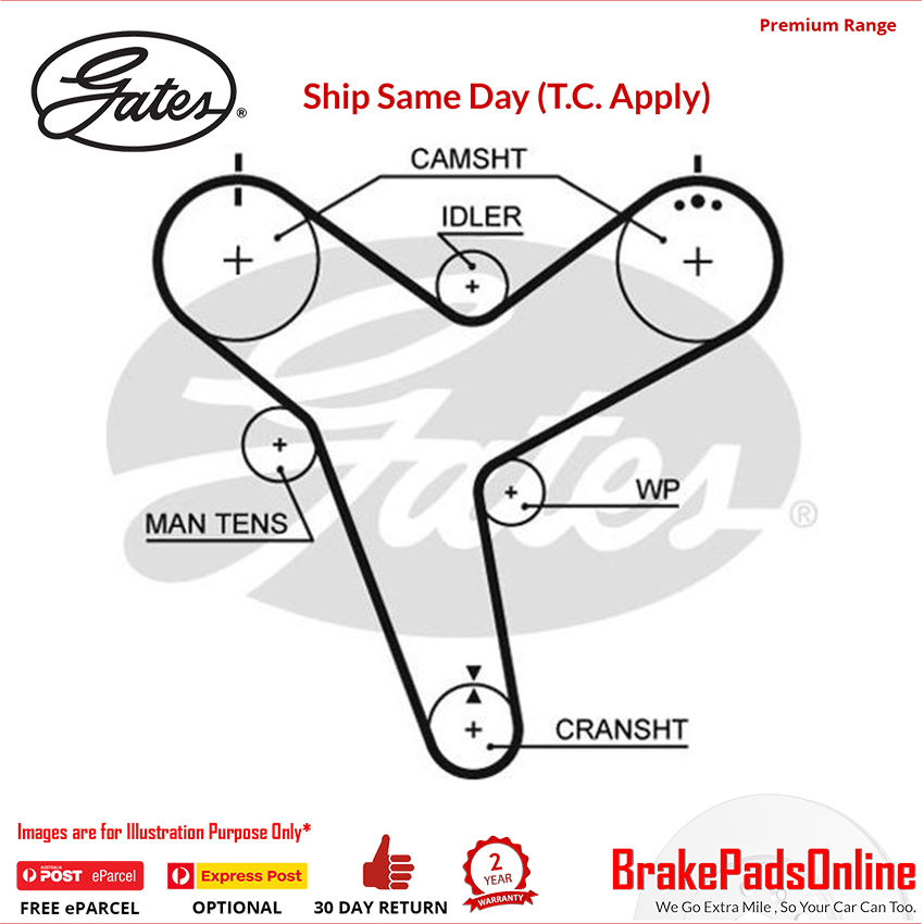 Timing Belt T154 for TOYOTA 4 Runner VZN130