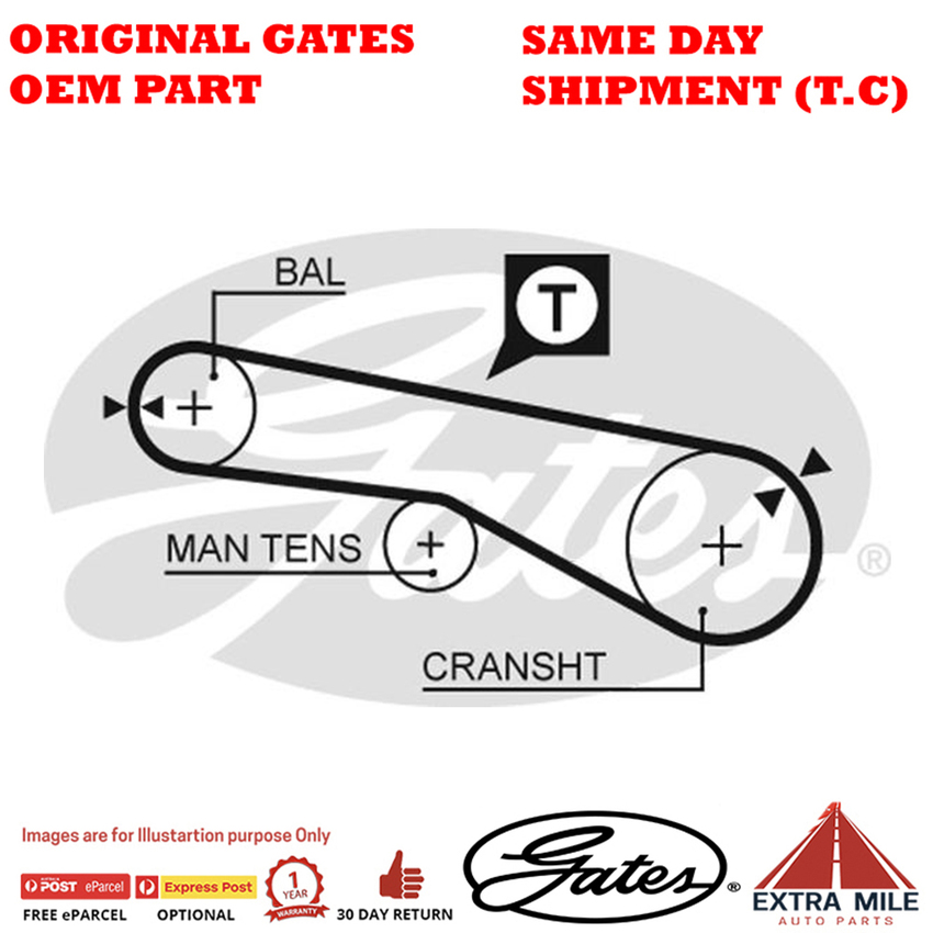 Gates Timing Belt  For Great Wall, Hyundai, Mitsubishi - T168
