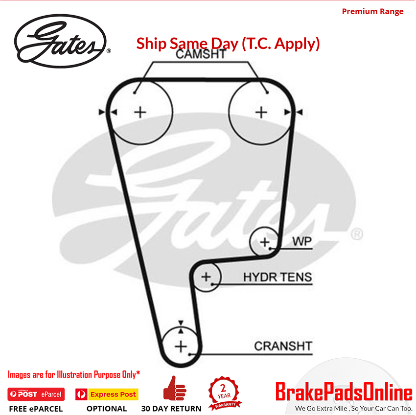 Timing Belt T226 for HONDA Prelude MK V BB6