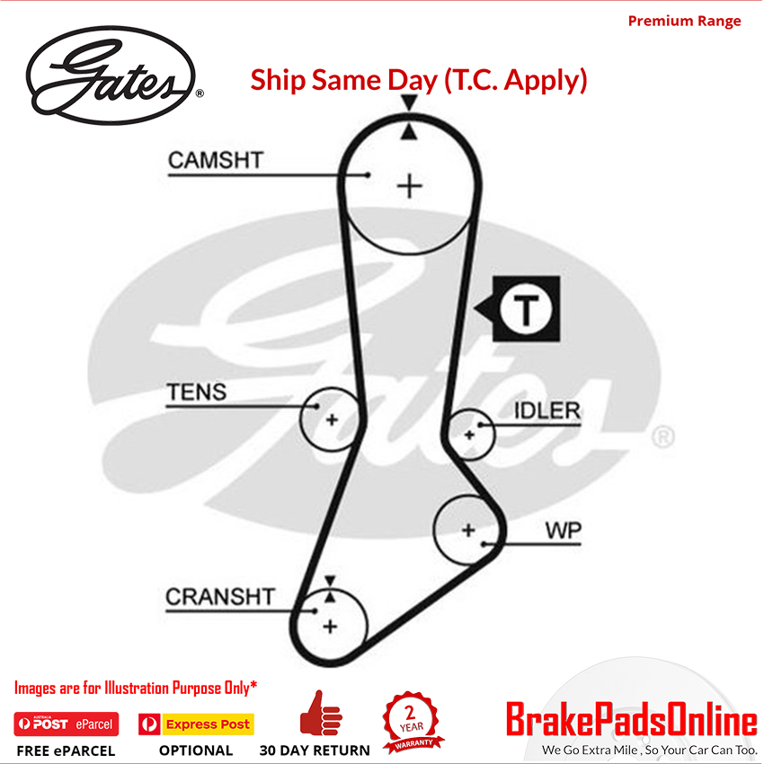 Timing Belt T264 for MAZDA E2000 SR2