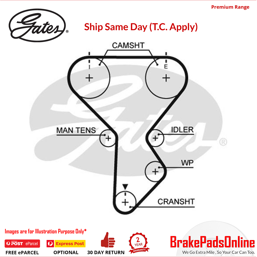Timing Belt T281 for KIA Credos FE