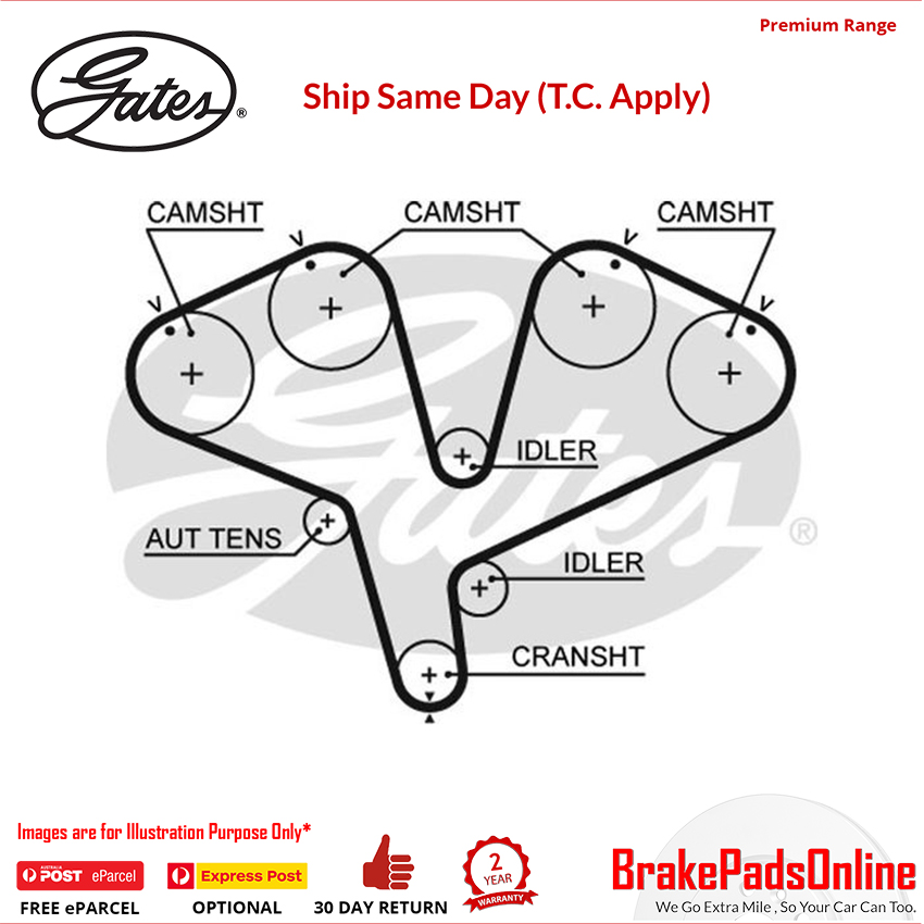 Timing Belt T285 for SAAB 9-5 D5S