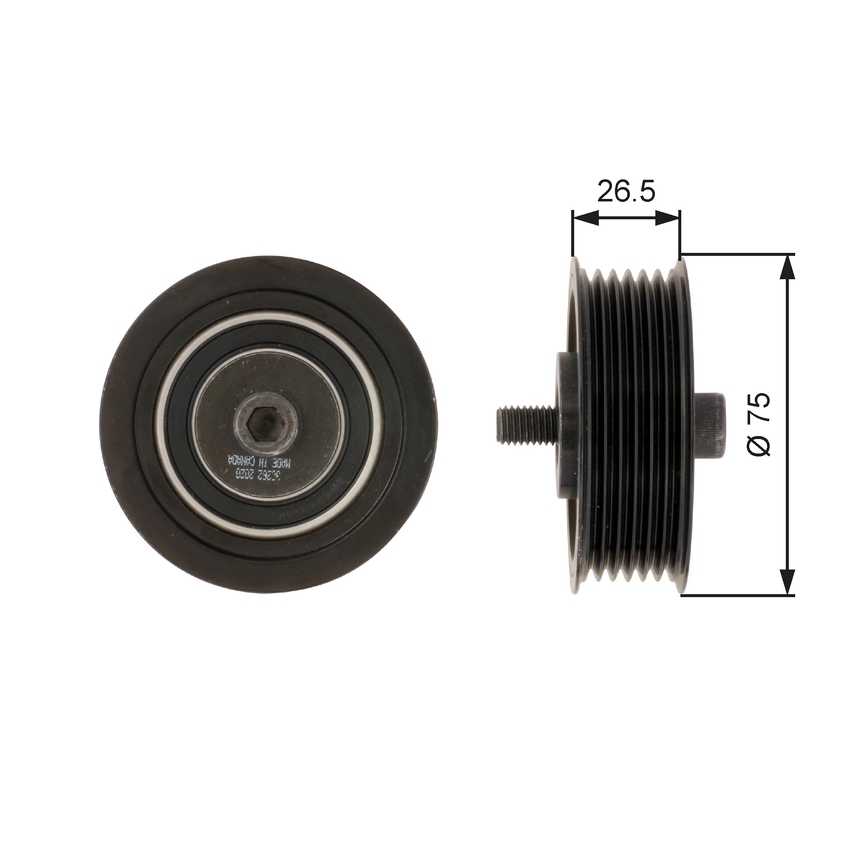 Gates DriveAlign Idler Pulley For Audi A1, Skoda Fabia, Volkswagen - T36262