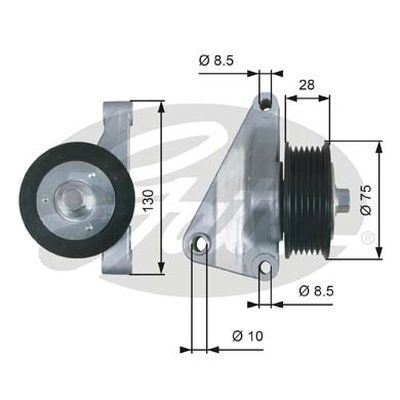 Gates Drivealign Idler Pulley For Mazda 3, 6 Petrol Engine 2.5L/2.0/1.8 MZR LFDE