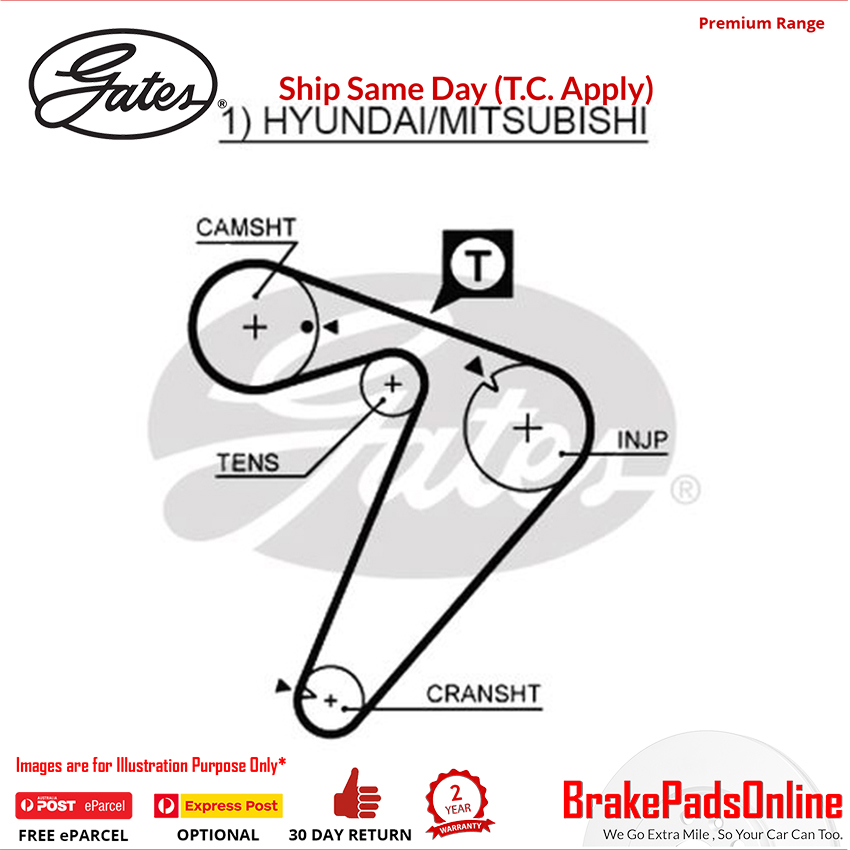 Timing Belt T961 for HYUNDAI Grace KMFFD2VL3