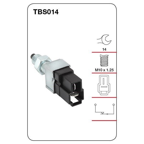 Tridon Brake Light Switch For Ford Laser FP ZM FSDE 1.8L,1.6L LXI GLXI SR2 KQ KN