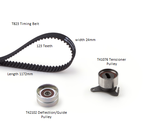 Timing Belt Kit for Toyota Starlet EP71 2EL TCK823