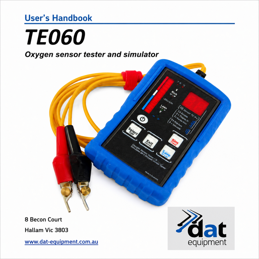 DAT Equipment Oxygen Sensor Tester & Simulator With Wide Compatibilty- TE060